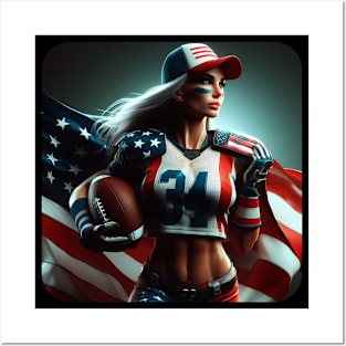 American Woman NFL Football Player #15 Posters and Art